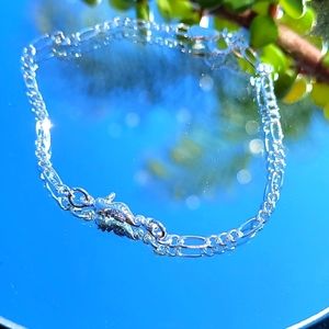 🆕️925 Sterling Silver Seahorse Bracelet
